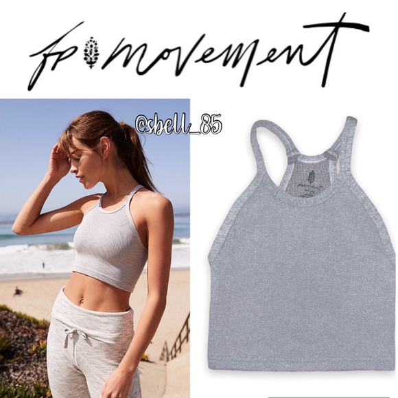 Free People Tops - ✨New FP Movement Happiness Runs Crop in Heather Grey- M/L